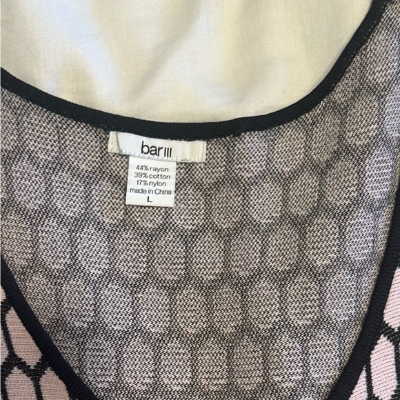 Bar III Pink and Black Geometric Mini Dress - Picture 6 of 6